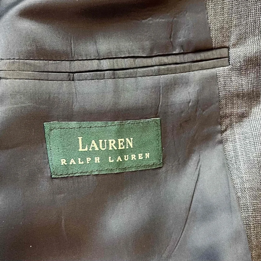 Ralph Lauren Gray Size 41 Long Blazer Wool Cashmere Sport Coat Jacket Glen Check